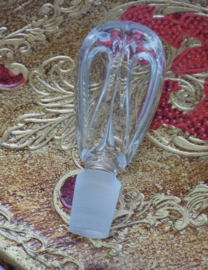 Art Deco style pressed glass perfume bottle