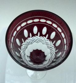 Bohemian ruby cut to clear wine glasses