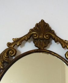 Victorian brass mirror
