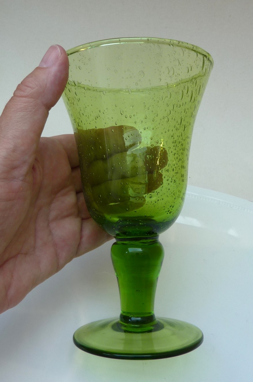 Bubbeltjesglas wijnglas limoengroen