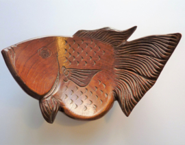 Balinese wood craft fish bowl