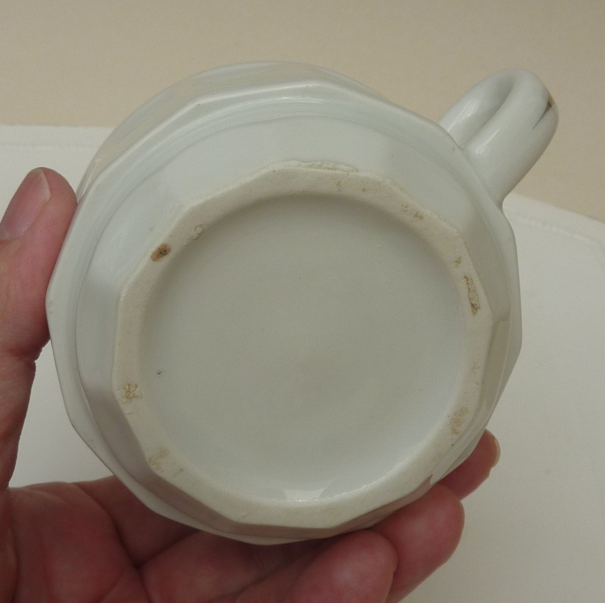 Apilco white and gold cappuccino cup with saucer 