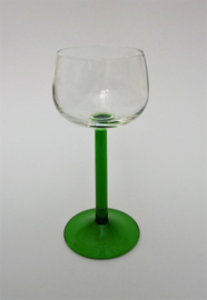 Luminarc France Alscace wine glass on green stem