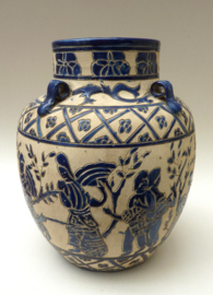 Bien Hoa pottery vase Vietnam Indochina 1930