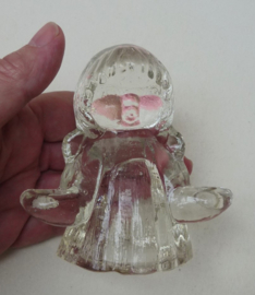 A pair of Goebel glass christmas angel candlesticks