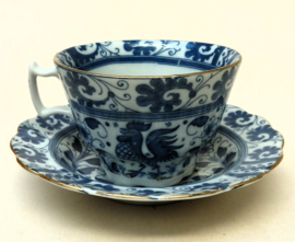 Blauw witte Haan theekoppen