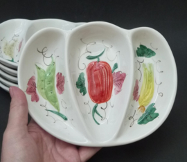 Italian Mid Century raw vegetables serving dish