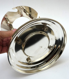 Verzilverde caddy voor port fles en glazen