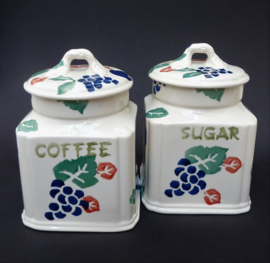 Royal Winton Tradition sugar and coffee jars