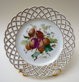 Dresden style porcelain fruit plates