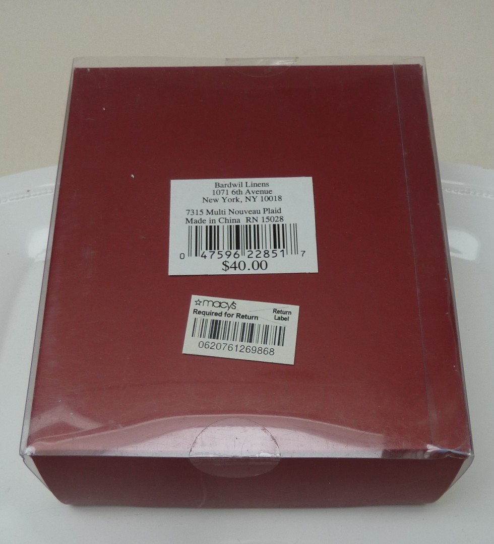 Lenox Nouveau Plaid Schotse ruit servetringen
