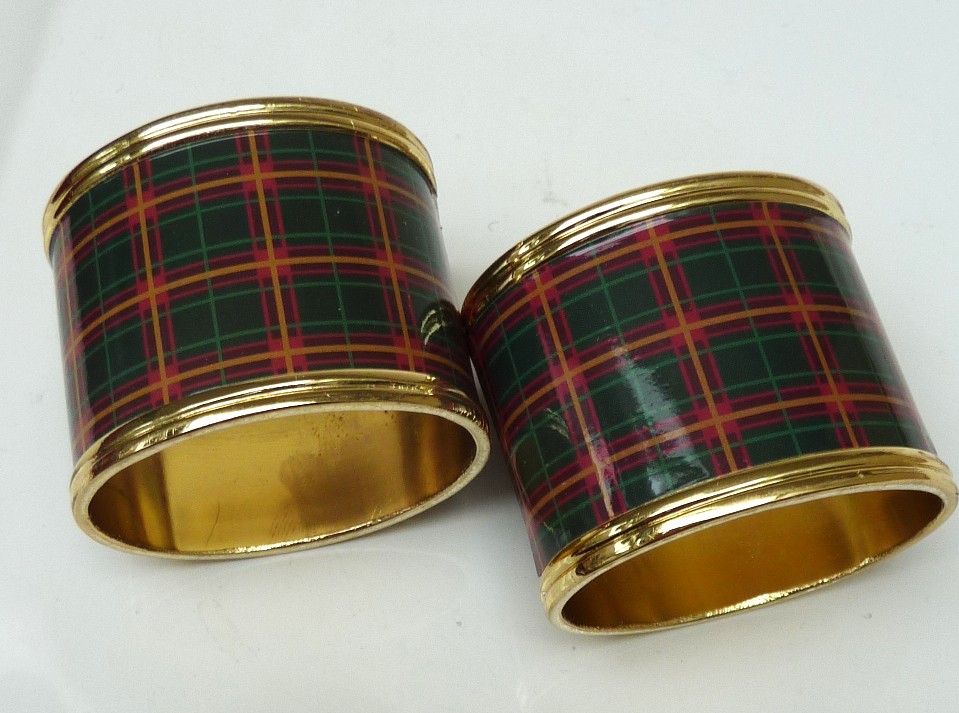 Lenox Nouveau Plaid Schotse ruit servetringen