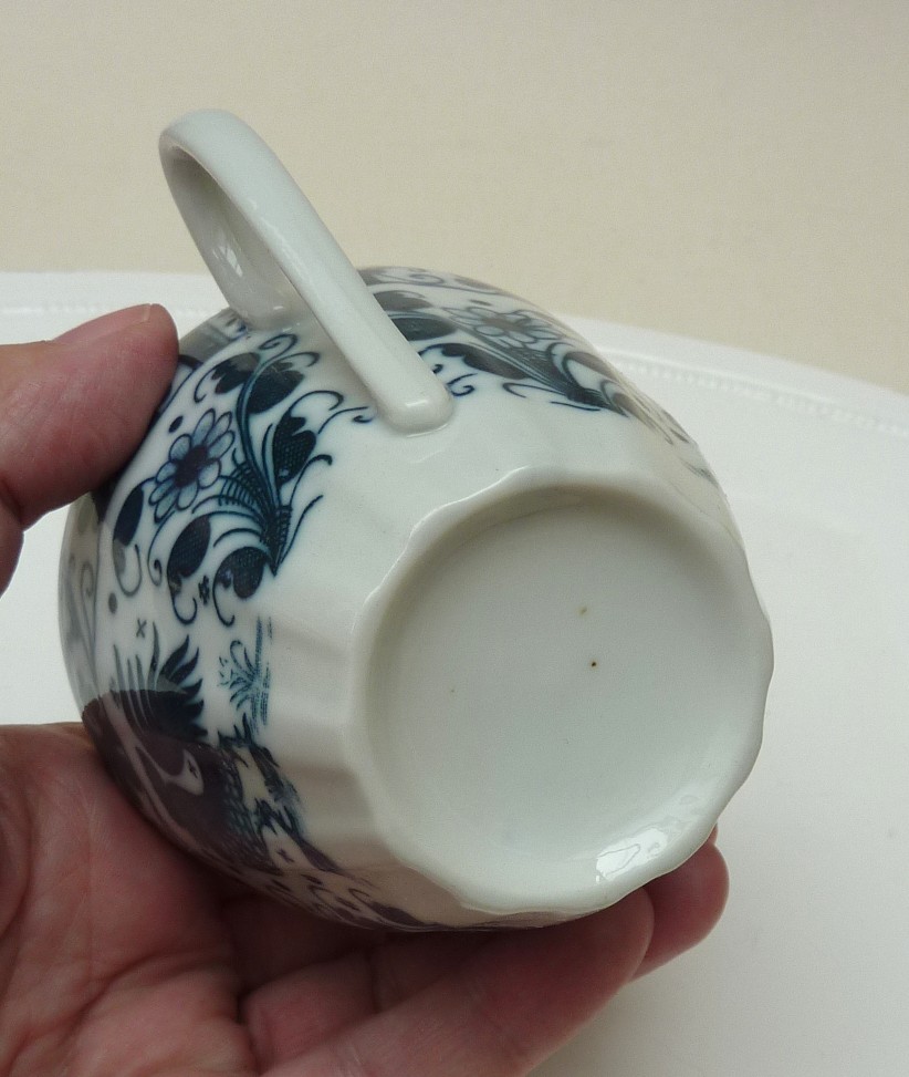 Blauw witte Haan kop en schotel