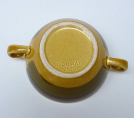 Stavangerflint Honey majolica soepkom met schotel