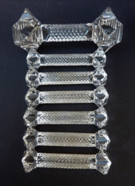 Val St Lambert antique crystal knife rests and master carving knife rest