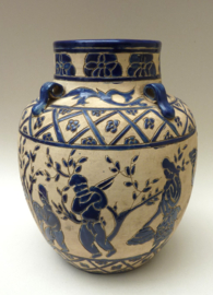 Bien Hoa pottery vase Vietnam Indochina 1930