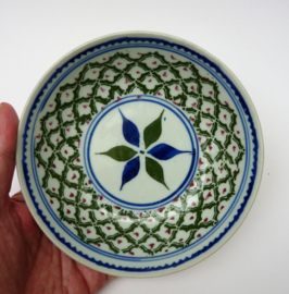 Chinese porcelain dish green blue decoration