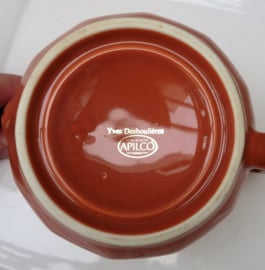 Apilco Flora teapot apricot with gold 350 ml