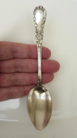 French Rococo style silver plated coffee spoons