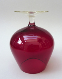 Ryd Sweden Mid Century  XL ruby red cognac brandy snifter glass