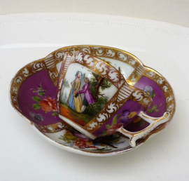 Carl Thieme Dresden porcelain quatrefoil cup 19th century