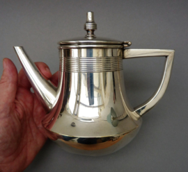 Art Deco silver plated teapot with creamer set