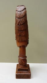 Mid Century tribal art wooden sculpture African woman