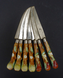 Uchatius Bronce antique fruit knives - set of seven