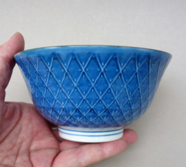 Juzan Gama Japan porcelain pacock rice bowl