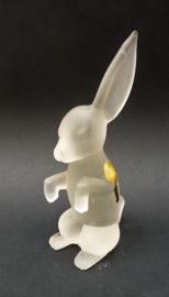 Stelvia Empoli frosted art glass figurine of a hare