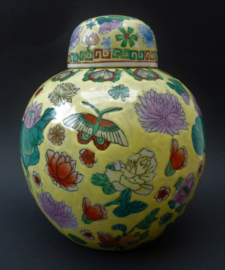 Chinese porcelain ginger jar Butterflies and Flowers