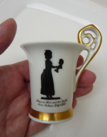 German porcelain Silhouette cabinet cup early 19th century