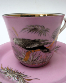 Parrot cup with saucer 19th century