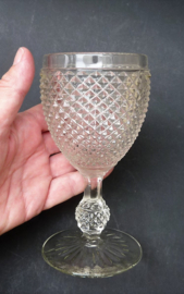 Baccarat pressed glass wine glasses 19th century
