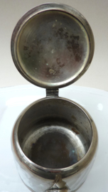 Art Deco stijl verchroomde geribbelde theepot