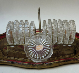 Bohemia glass Mid Century coasters
