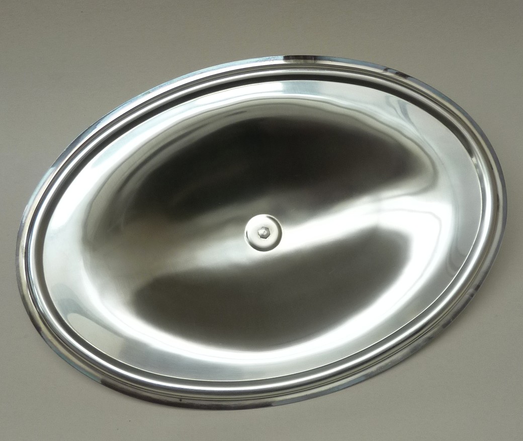 Marinex glazen ovenschaal in verzilverde houder