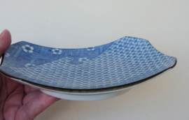 Japanse blauw wit porseleinen schaal