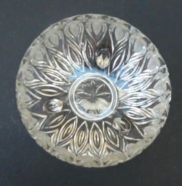Ostglas pressed glass chocolate dish Orion