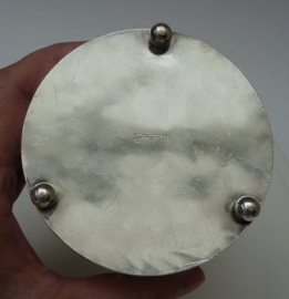 Art Deco verzilverde opengewerkte flessenbak