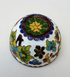 Chinese cloisonne Apple lidded trinket box