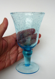 Bubble glass wine glass Light Blue