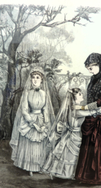La Saison Journal Illustré des Dames 1883 ingelijste prent