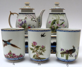 Franklin Mint Birds and Flowers Japanse theekom