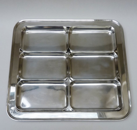 Dutch silver plated Art Deco appetizer tray and dishes