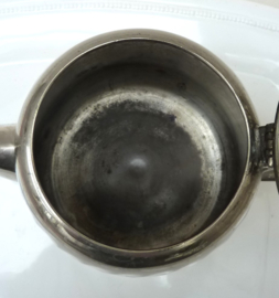 Art Deco stijl verchroomde geribbelde theepot