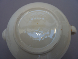 Sadler England creamware theepot met rode en witte rozen