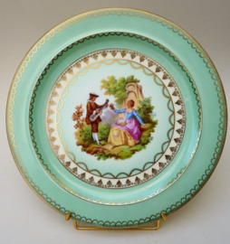 Gloria Alt Wien Fragonard courting couple high tea cake plate