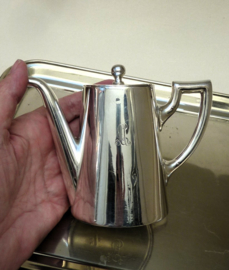 Gebr Hepp Art Deco verzilverde 1 persoons koffie set