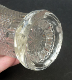 Persglazen ruit en waaier lepelvaasje